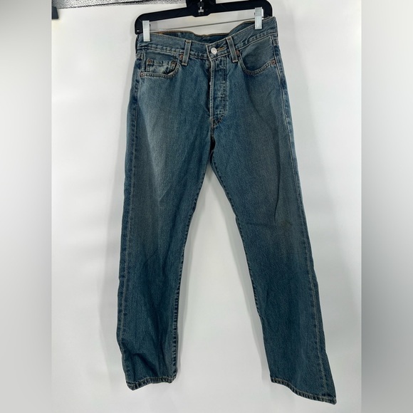 Levi’s 501 original riveted blue jeans 30 X 30 button fly pants trousers - Picture 1 of 9